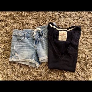 Hollister Shorts and T-shirt